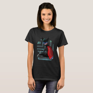 Camiseta Cyberpunk Ninja do gato Siamese