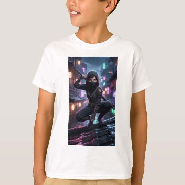 Camiseta Cyberpunk Ninja Warrior (Frente)