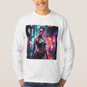 Camiseta 🌌 Cyberpunk Pop Art   Estética Urbana Futurística