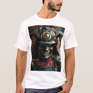 Camiseta Cyberpunk Samurai Hannya Mask