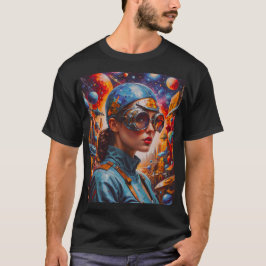 Camiseta Cyberpunk Sonha: Uma visão do futuro explorador