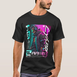 Camiseta Cyberpunk Streetwear Cyber Futurística de Erros Ci