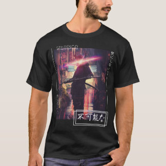 Camiseta Cyberpunk Streetwear, japonês, guerreiro de Samura