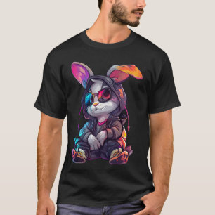 Camiseta Cyberpunk Style Rabbit Little Rabbit Cuz Child
