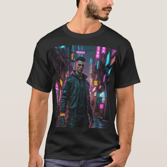 Camiseta Cyberpunk Themed T-shirt (Frente)
