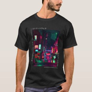 Camiseta Cyberpunk Tokyo Streetwear Aestético