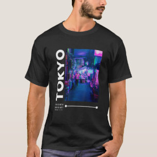 Camiseta Cyberpunk Tokyo Streetwear Aesthet Japonês