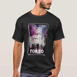 Camiseta Cyberpunk Tokyo Streetwear Aesthet Japonês