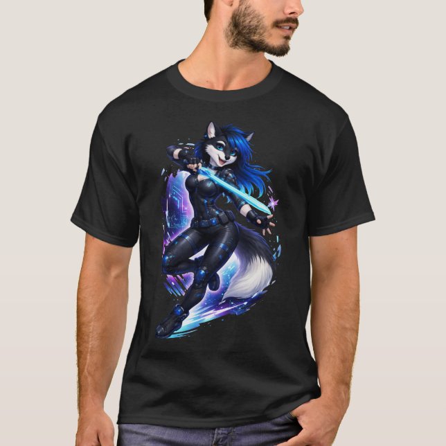 Camiseta Cyberpunk Vixen (Frente)