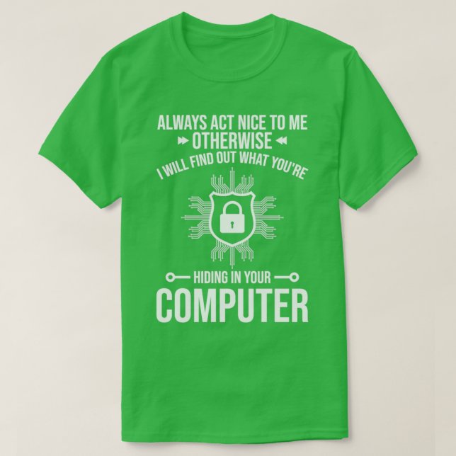 Camiseta Cybersecurity Computer Security Cyber Security Act (Frente do Design)
