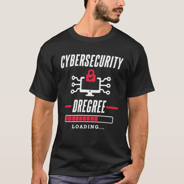 Camiseta Cybersecurity Degree loading for all Computer Fan (Frente)