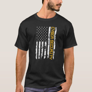 Camiseta Cybersecurity IT Analyst DA1 US Flag Certified Tec
