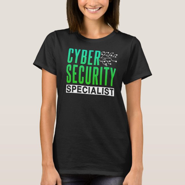 Camiseta Cybersecurity Specialist Hacking Hacking Hacker Ha (Frente)