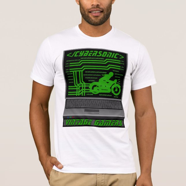 Camiseta Cybersonic Vintage Gamers (Frente)