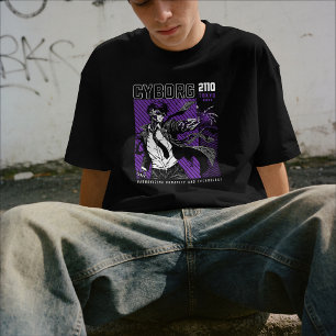 Camiseta Cyborg 2110 Tóquio Japão Tecnologia Futurista de