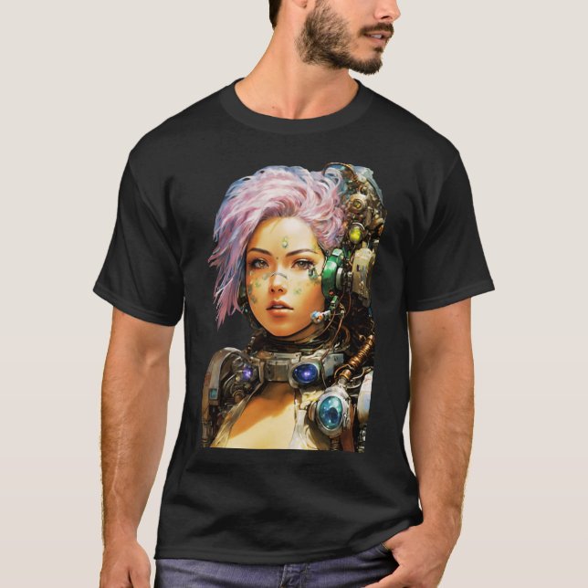 Camiseta Cyborg apocalíptico postado (Frente)