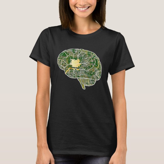 Camiseta Cyborg Cybernetic Brain (Frente)