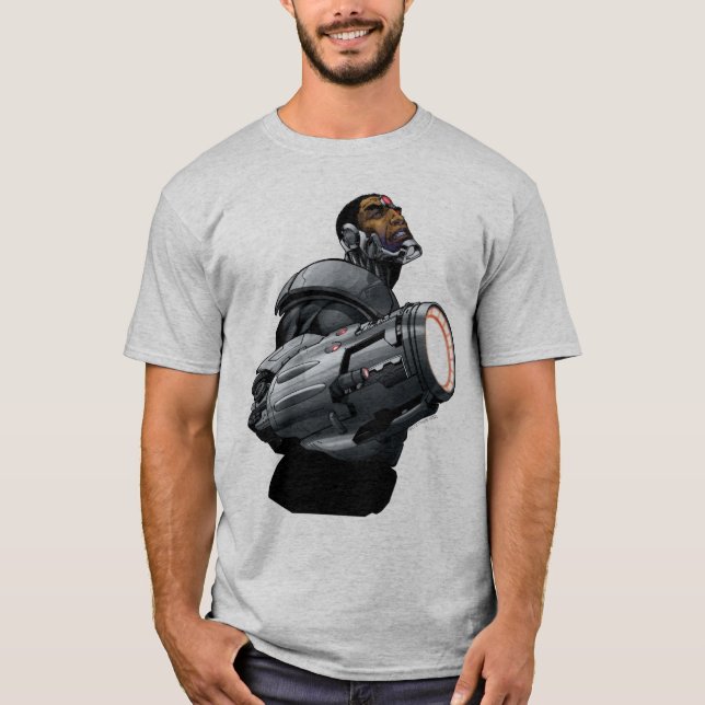 Camiseta Cyborg e Arma Bust (Frente)