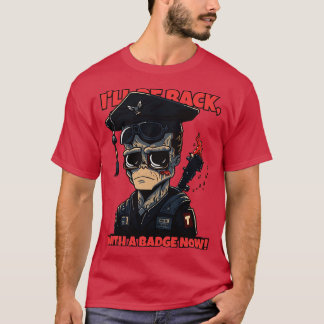 Camiseta cyborg encerra academia de polícia formada por rob