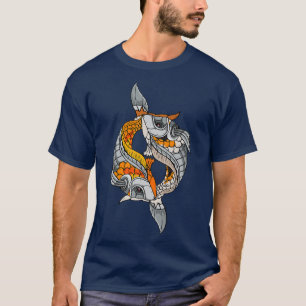 Camiseta Cyborg Koi Fish Japonês Cyber Aestético Premium