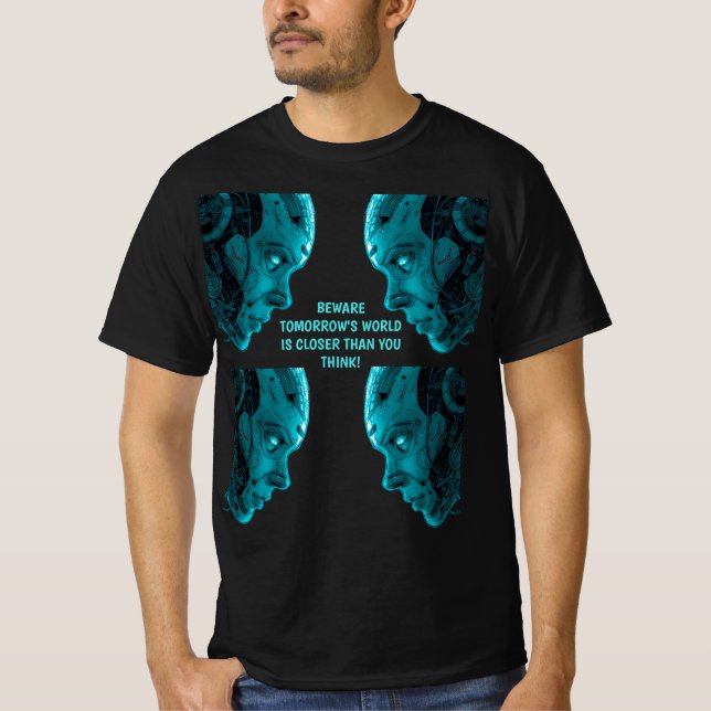 CAMISETA CYBORG ROBOTIC HEAD (Frente)