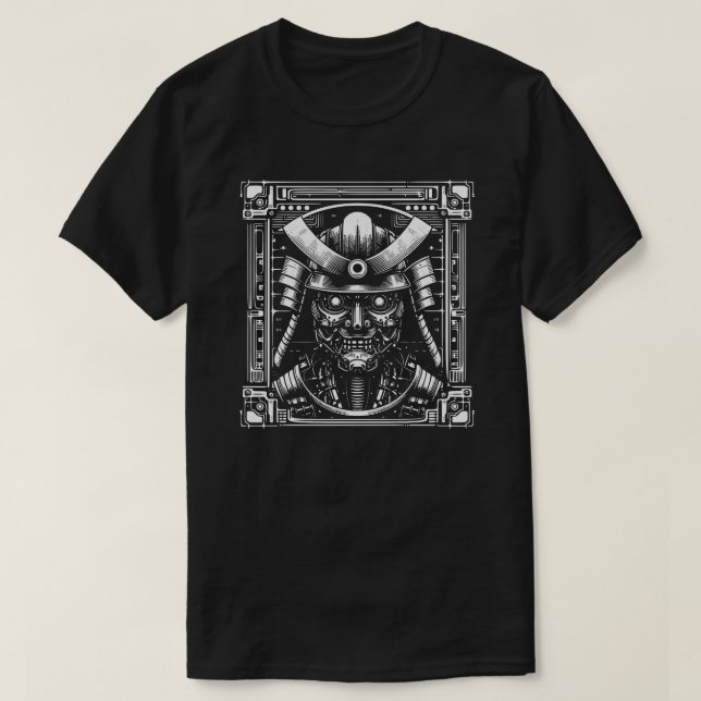 Camiseta Cyborg Samurai (Frente do Design)