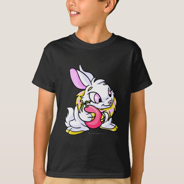 Camiseta Cybunny amarelo que abraça Negg (Frente)