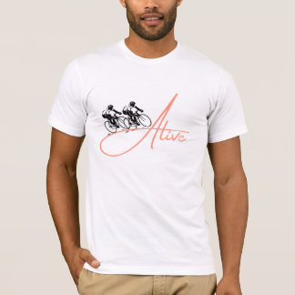 Camiseta Cycling Alive T-Shirt | Bicycle Rider Graphic Tee 
