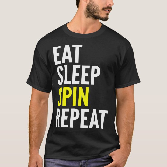 Camiseta Cycling   Eat Sleep Spin Repeat (Frente)