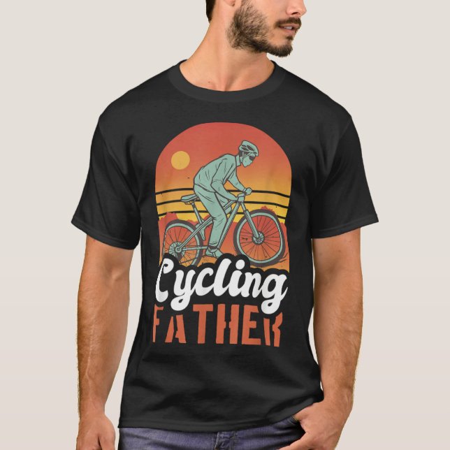 Camiseta Cycling Father With A Bike For Father's Day (Frente)