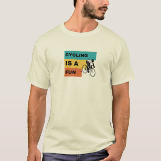 Camiseta Cycling Is Fun T‑Shirt – Bold Retro Cycling Graphi