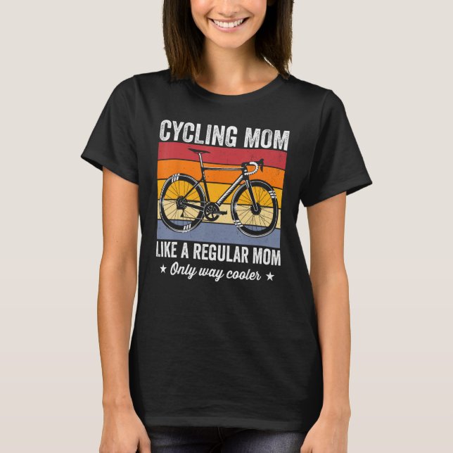Camiseta Cycling mom like a regular mom only way cooler bic (Frente)