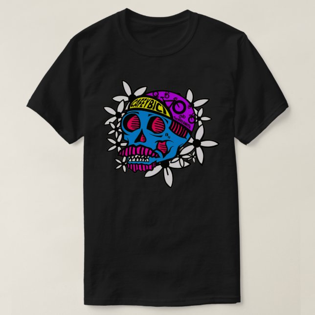 CAMISETA CYCLIST BARISTA SKULL (Frente do Design)