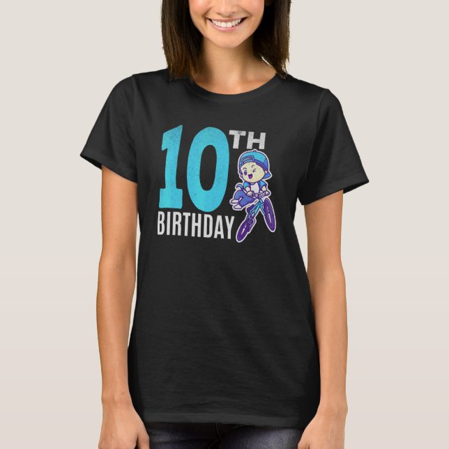 Camiseta Cyclist Boy 10th Birthday Boy Bmx Bike Cycling Cyc (Frente)