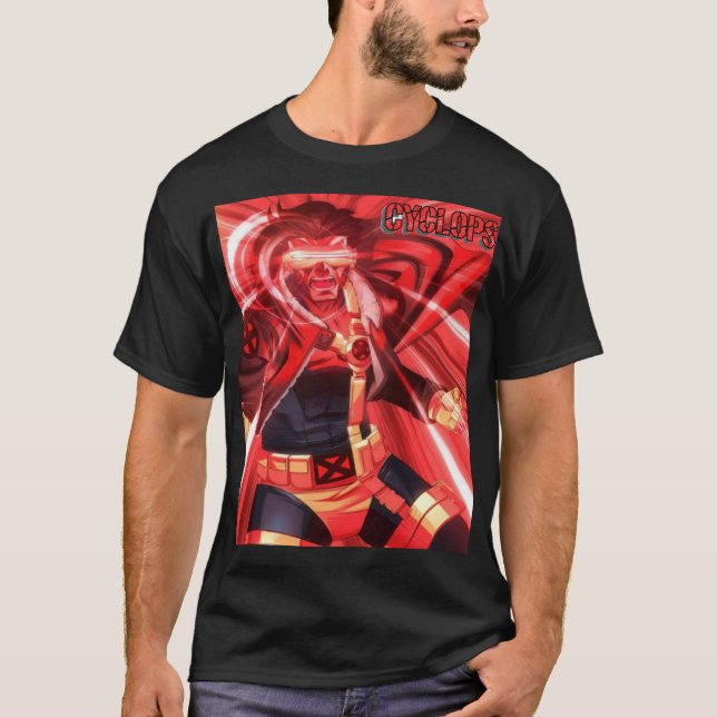 Camiseta Cyclops – Red Optic Blast Hero Style (Frente)