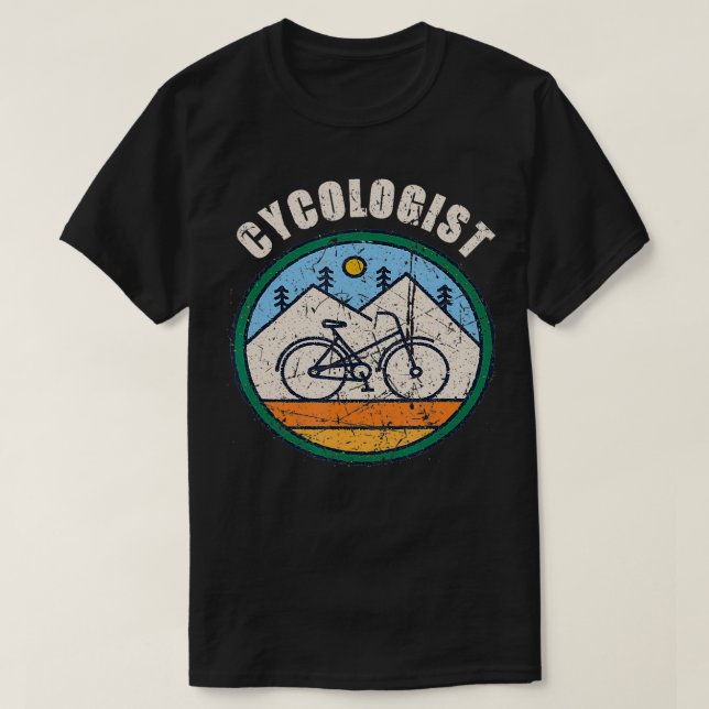 Camiseta Cycologist Funny Bicicleta Ciclografando Presente  (Frente do Design)