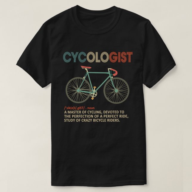 Camiseta Cycologist Funny Bike Bicicleta Ciclografando Pres (Frente do Design)