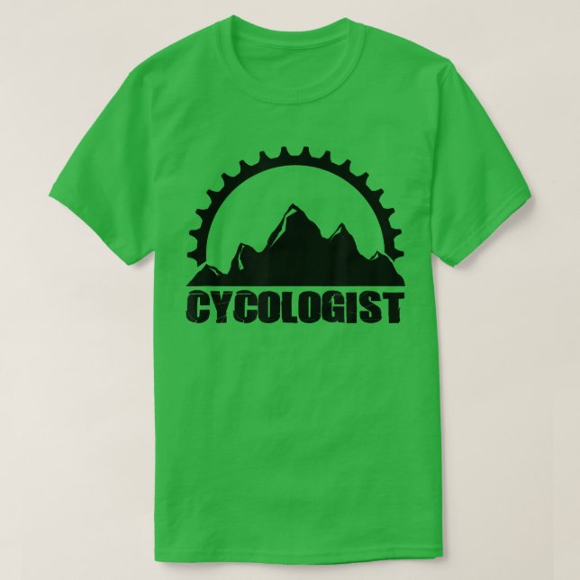 Camiseta Cycologist Funny Biking Mtb Cycling Vintage Mounta (Frente do Design)