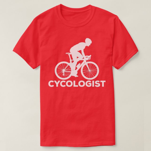 Camiseta Cycologist Funny ciclando ciclismo de bicicleta (Frente do Design)