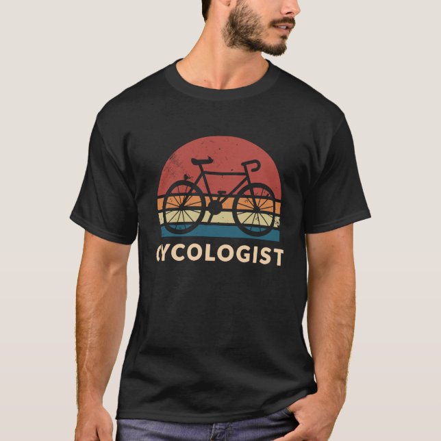 Camiseta Cycologist  Retro Bycicle Parody Cyclists (Frente)