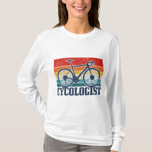 Camiseta Cycologist Vintage ciclando bicicleta correndo fur
