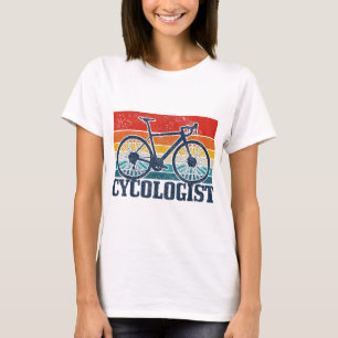 Camiseta Cycologist Vintage ciclando bicicleta correndo fur