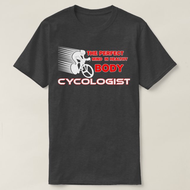 Camiseta Cycologista Engraçado de Ciclismo (6) (Frente do Design)