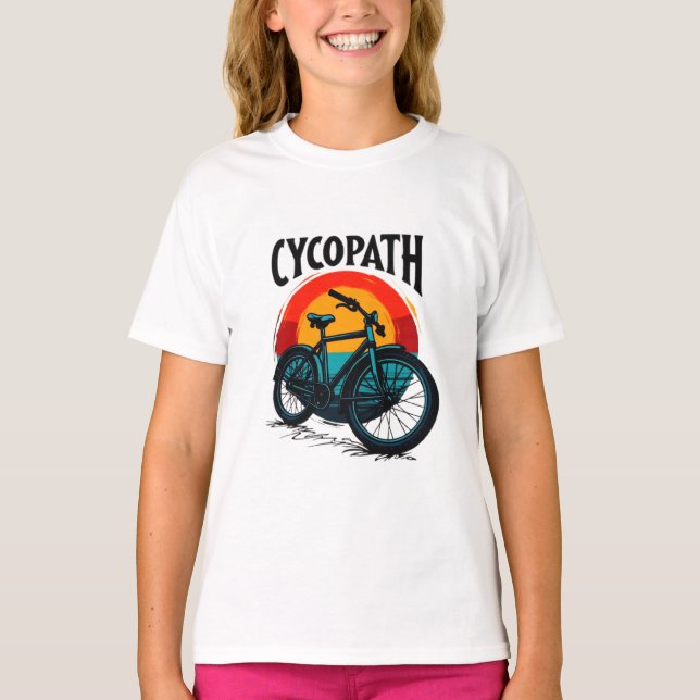 Camiseta Cycopath: Bike Energetica com Teto Gráfico do Sol (Frente)