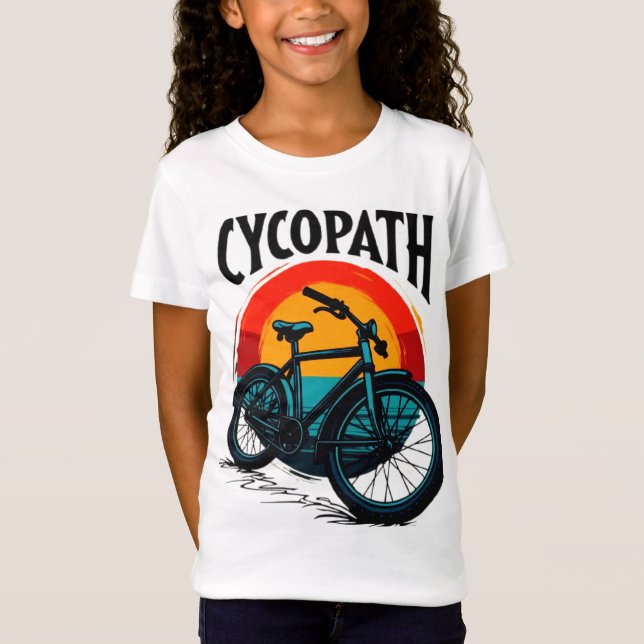 Camiseta Cycopath: Bike Energetica com Teto Gráfico do Sol (Frente)
