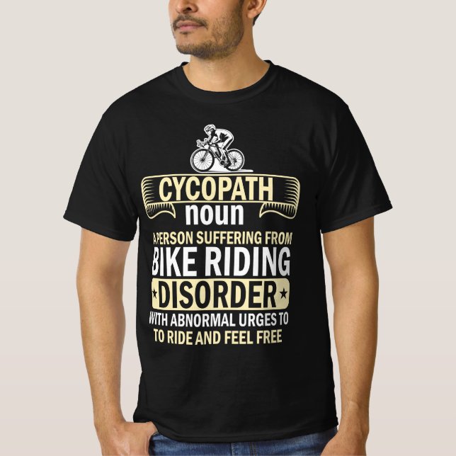 Camiseta Cycopath Funny Cycling para Ciclistas e Bikers (Frente)