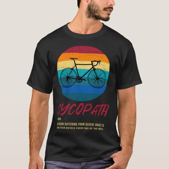 Camiseta Cycopath Funny Cycopath Road Bike Cycling Club Tou (Frente)