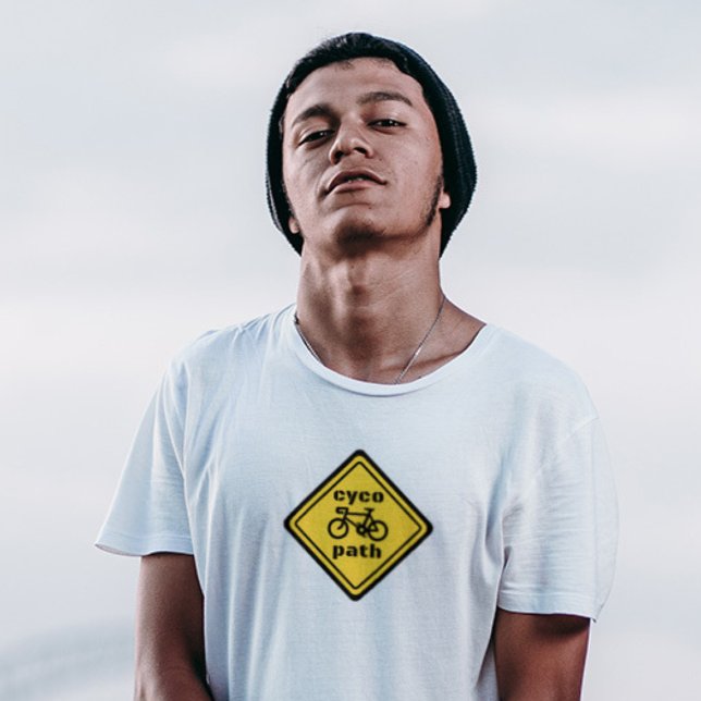 Camiseta Cycopath Funny Road Sign for Cycle Lover T-Shirt (Criador carregado)