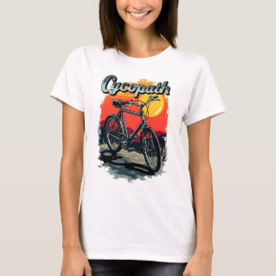 Camiseta Cycopath: Sunset Bike Design