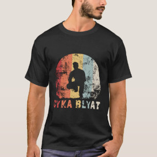 Camiseta Cyka Blyat Gopnik Vintage Retro Rússia União Sovié